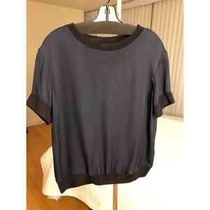 Vince Silk Blouse Navy